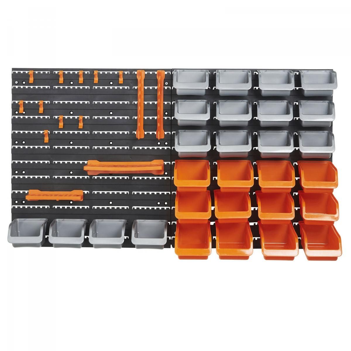 44 BIN STORAGE RACK SOLUTION, Garage Organiser Storage Rack Bin Hook Panel Set, BR43F
