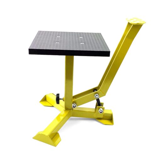 ELITE TRIPOD POP UP STAND, BIG FEET / GLOSS YELLOW / TAG-Z, MX STAND PIT PADDOCK ENDURO