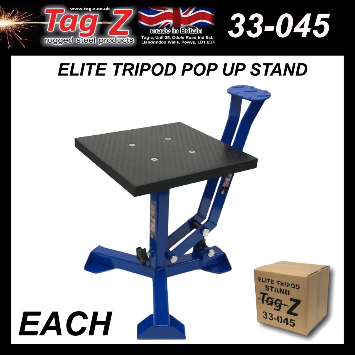 ELITE TRIPOD POP UP STAND, BIG FEET / GLOSS BLUE / TAG-Z, MX STAND PIT PADDOCK ENDURO - Image 7