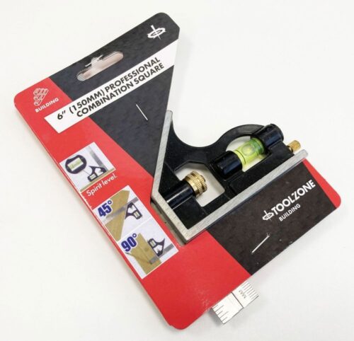 COMBINATION SQUARE 6″ ALUMINIUM DUAL MARKED IMPERIAL METRIC – TOOLZONE KDPWW144