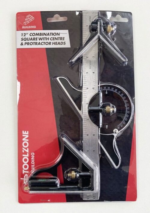 COMBINATION SQUARE 12″ WITH PROTRACTOR METRIC AND IMPERIAL – TOOLZONE KDPWW017
