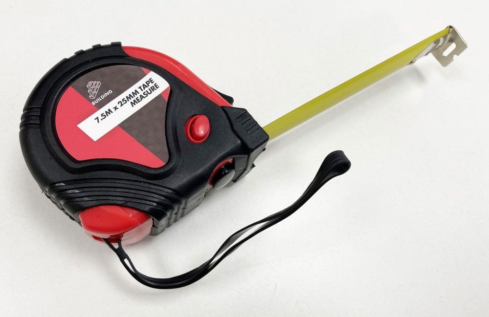 TAPE MEASURE 7.5m x 25mm RUBBER COATED METRIC AND IMPERIAL - TOOLZONE KDPMS124 - Image 2