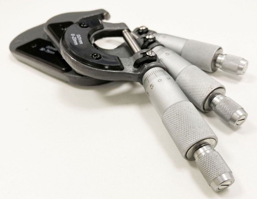 MICROMETER SET 3PC 0-75mm 0.01mm GRADUATIONS - TOOLZONE KDPMS058 - Image 7