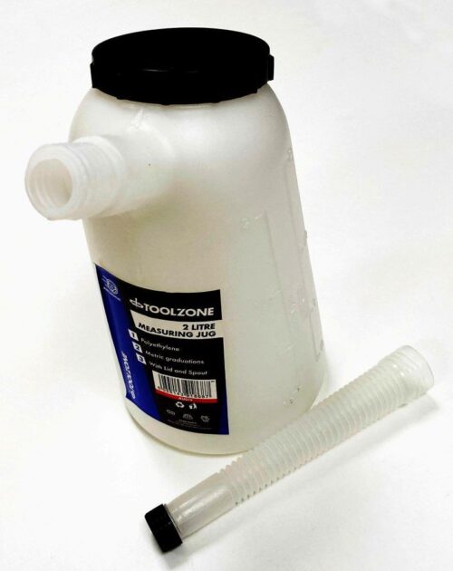 MEASURING JUG 2 litre WITH LID AND FLEXIBLE SPOUT POLYETHYLENE – TOOLZONE KDPAU019