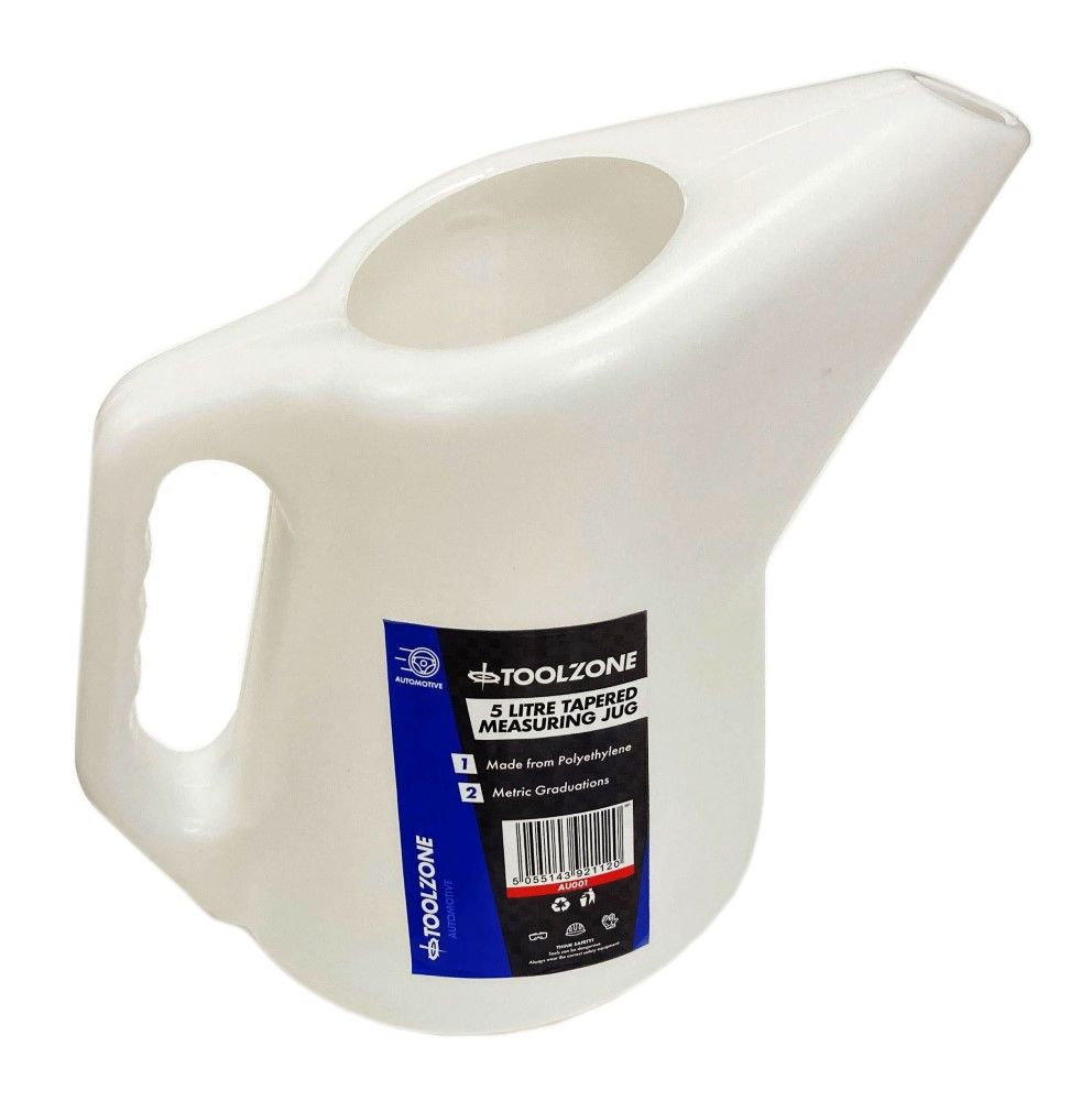 MEASURING JUG 5 litre TAPERED POLYETHYLENE WITH METRIC GRADUATIONS - TOOLZONE KDPAU001 - Image 2
