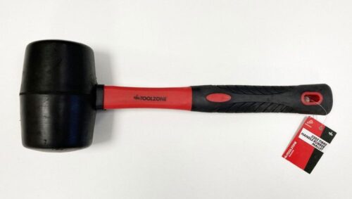 RUBBER MALLET 32oz BLACK FIBREGLASS HANDLE 350mm – TOOLZONE KDPHM108