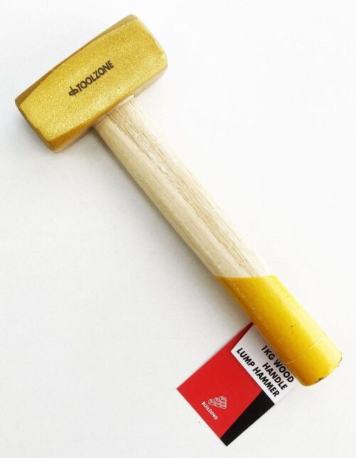 LUMP HAMMER 1kg GOLD HEAD 27cm – TOOLZONE KDPHM072