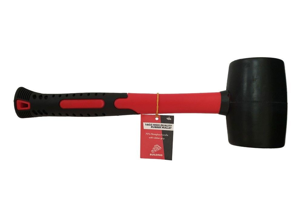 RUBBER MALLET 16oz 70% FIBRE HANDLE - TOOLZONE KDPHM009