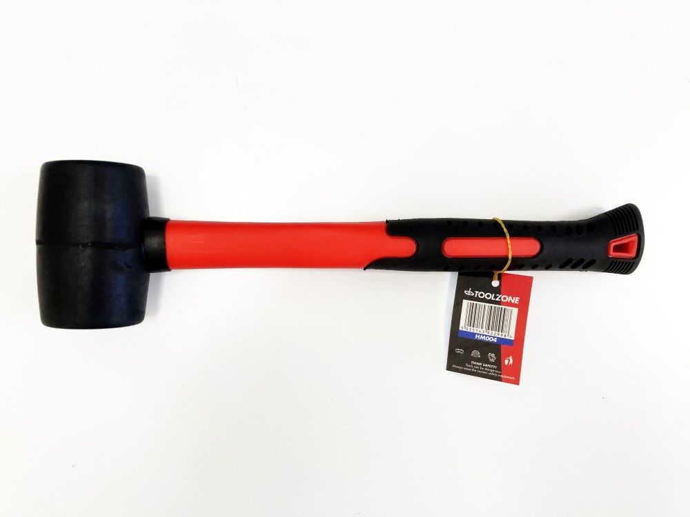RUBBER MALLET 8oz FIBRE HANDLE - TOOLZONE KDPHM004 - Image 2