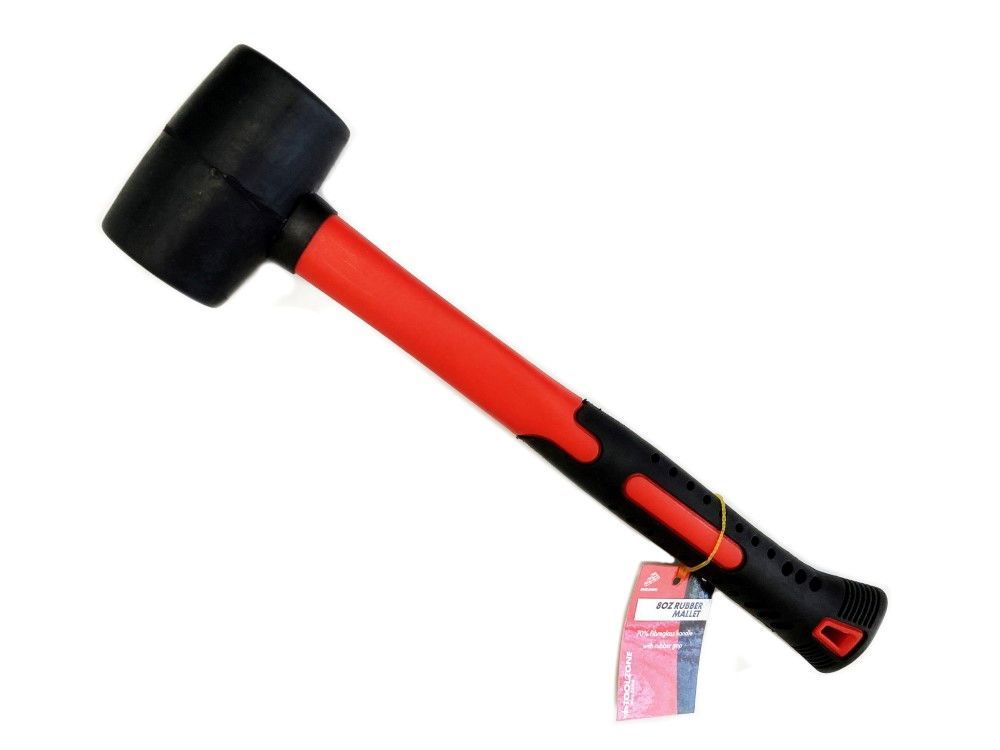 RUBBER MALLET 8oz FIBRE HANDLE - TOOLZONE KDPHM004