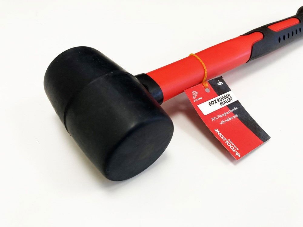 RUBBER MALLET 8oz FIBRE HANDLE - TOOLZONE KDPHM004 - Image 4