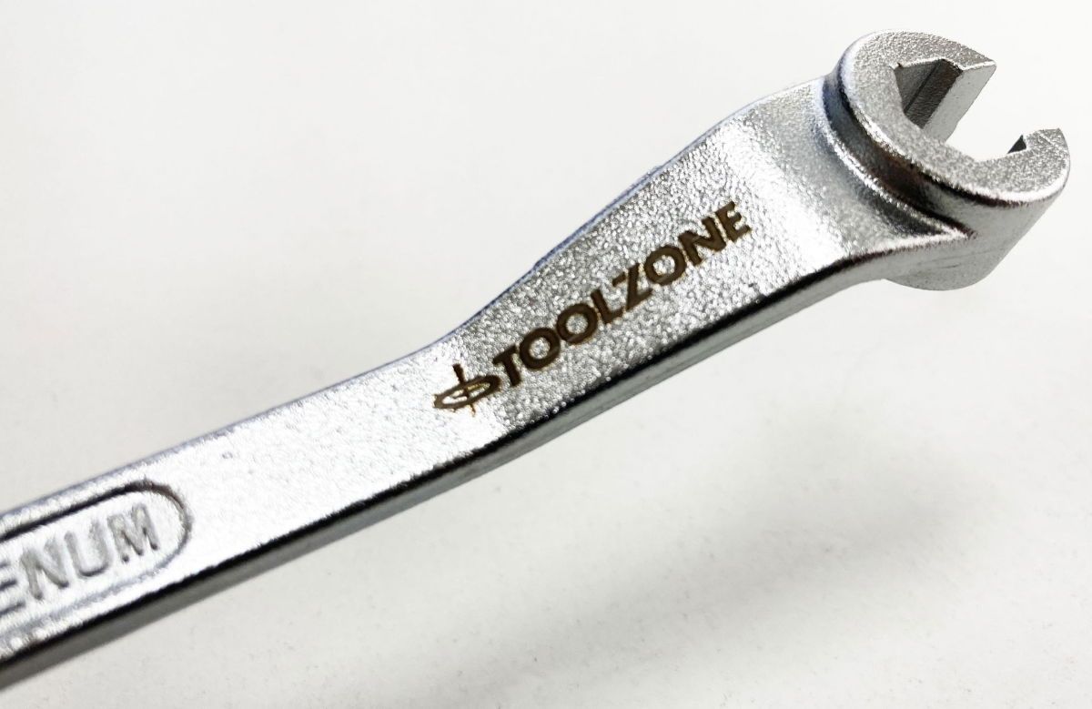 BRAKE LINE SPANNER 10 x 11mm 180mm OFFSET DESIGN - TOOLZONE KDPSP196 - Image 2