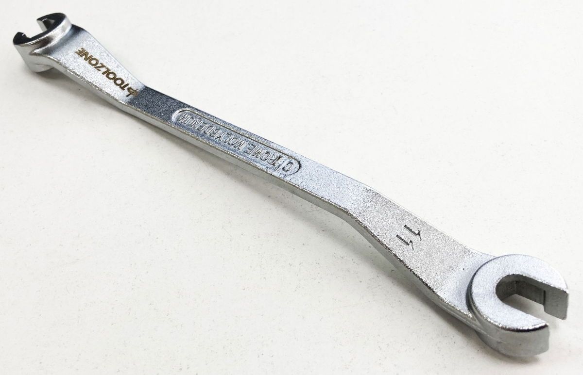 BRAKE LINE SPANNER 10 x 11mm 180mm OFFSET DESIGN - TOOLZONE KDPSP196 - Image 3
