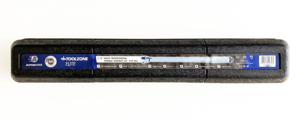 TORQUE WRENCH 1/2" DRIVE 42-210nm CALIBRATION CERTIFICATE LOCKING NUT - TOOLZONE KDPSS021 - Image 11