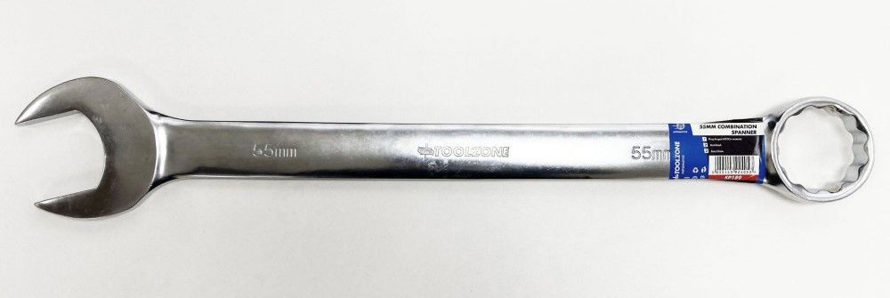COMBINATION SPANNER 55mm 6150CRV MATT FINISH - TOOLZONE KDPSP189 - Image 4