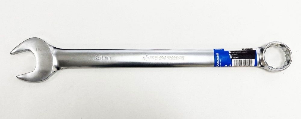 COMBINATION SPANNER 34mm 6150CRV MATT FINISH - TOOLZONE KDPSP183 - Image 4