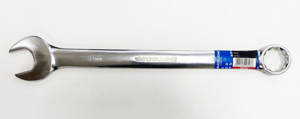 COMBINATION SPANNER 33mm 6150CRV MATT FINISH - TOOLZONE KDPSP182 - Image 4