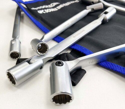 FLEXI SOCKET WRENCH SET 6pc DOUBLE ENDED 8-19mm CARBON STEEL – TOOLZONE KDPSP156