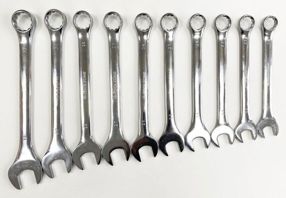 COMBINATION SPANNER SET 25pc 6-32mm CHROME VANADIUM IN TRAY - TOOLZONE KDPSP158 - Image 6