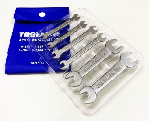 OPEN ENDED MIDGET SPANNER SET 6pc BA DOUBLE ENDED SATIN FINISH – TOOLZONE KDPSP146