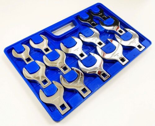 CROWS FOOT WRENCH SET 14pc JUMBO METRIC 1/2″ DR FULLY POLISHED – TOOLZONE KDPSP140