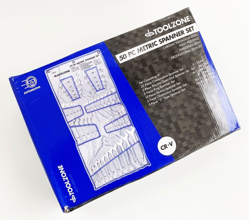 SPANNER SET 50pc CHROME VANADIUM POLISHED FINISH METRIC - TOOLZONE KDPSP143 - Image 6