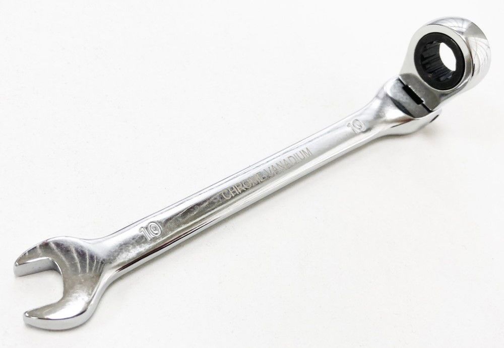 FLEXI RATCHET COMBINATION SPANNER 10mm 72 TEETH MIRROR POLISHED - TOOLZONE KDPSP136 - Image 5