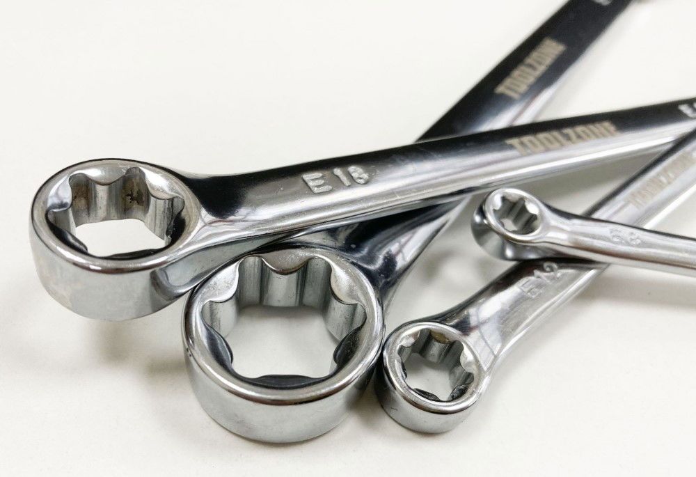 DOUBLE END RING SPANNER SET 4pc STAR CHROME VANADIUM FULLY POLISHED - TOOLZONE KDPSP135 - Image 4