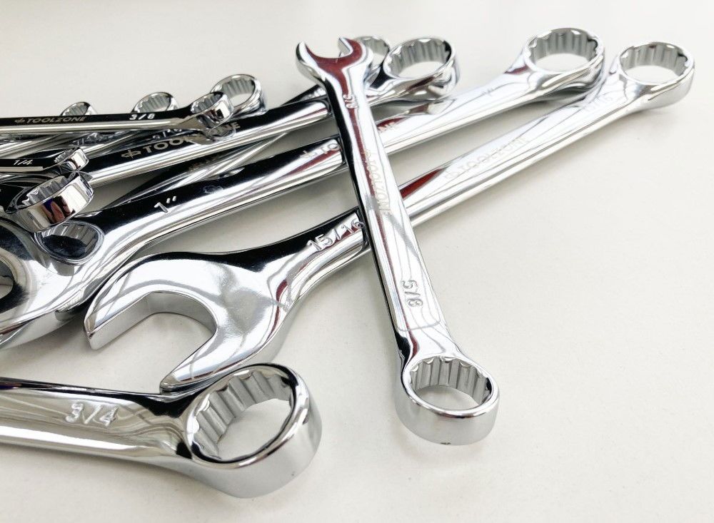 COMBINATION SPANNER SET 12pc AF CHROME VANADIUM SATIN FINISH - TOOLZONE KDPSP126 - Image 6