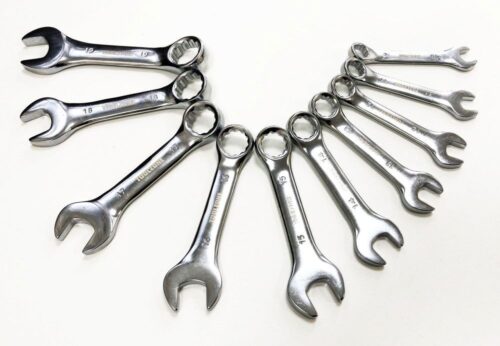 STUBBY SPANNER SET 10PC 10 TO 19mm FULLY POLISHED CHROME VANADIUM – TOOLZONE KDPSP111