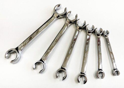 FLARE NUT WRENCH SPANNER SET 6PC 6x8mm TO 22x24mm CHROME VANADIUM POLISHED – TOOLZONE KDPSP034