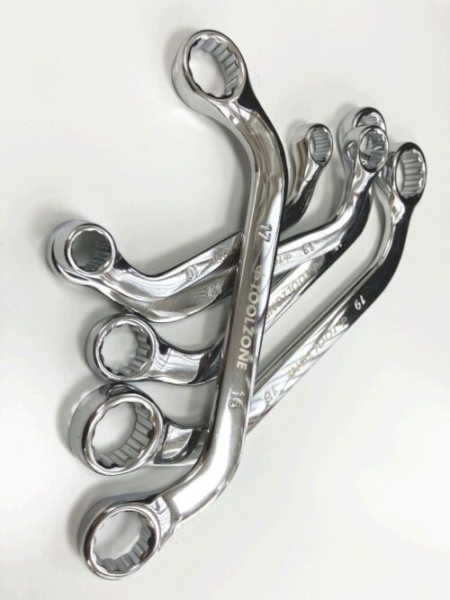 HALF MOON SPANNER SET 5PC 10x11mm TO 18x19mm CHROME VANADIUM SATIN – TOOLZONE KDPSP036