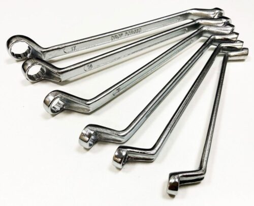 RING SPANNER SET 6PC 6x7mm TO 16x17mm DROP FORGED CHROME PLATED – TOOLZONE KDPSP023