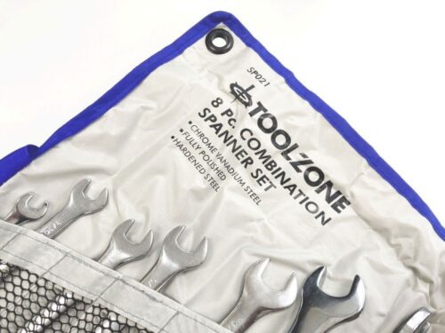COMBINATION SPANNER SET 8PC WHITWORTH CHROME VANADIUM POLISHED – TOOLZONE KDPSP021
