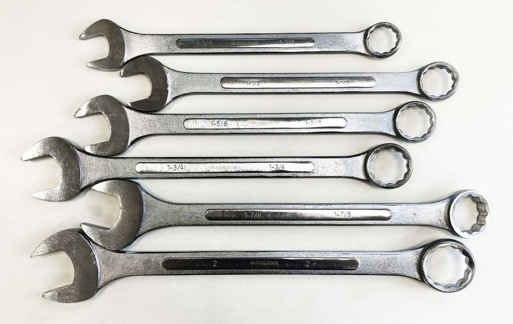 JUMBO COMBINATION SPANNERS SET 6PC 1-3/8" TO 2" AF - TOOLZONE KDPSP009 - Image 6