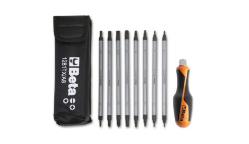 8 Reversible Screwdrivers 1 Accessory in Case – Beta Tools 1281BG-TX/A8
