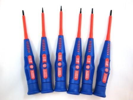 PRECISION VDE TAMPER STAR SCREWDRIVER SET 6PC T5-T10 - TOOLZONE KDPSD274 - Image 2