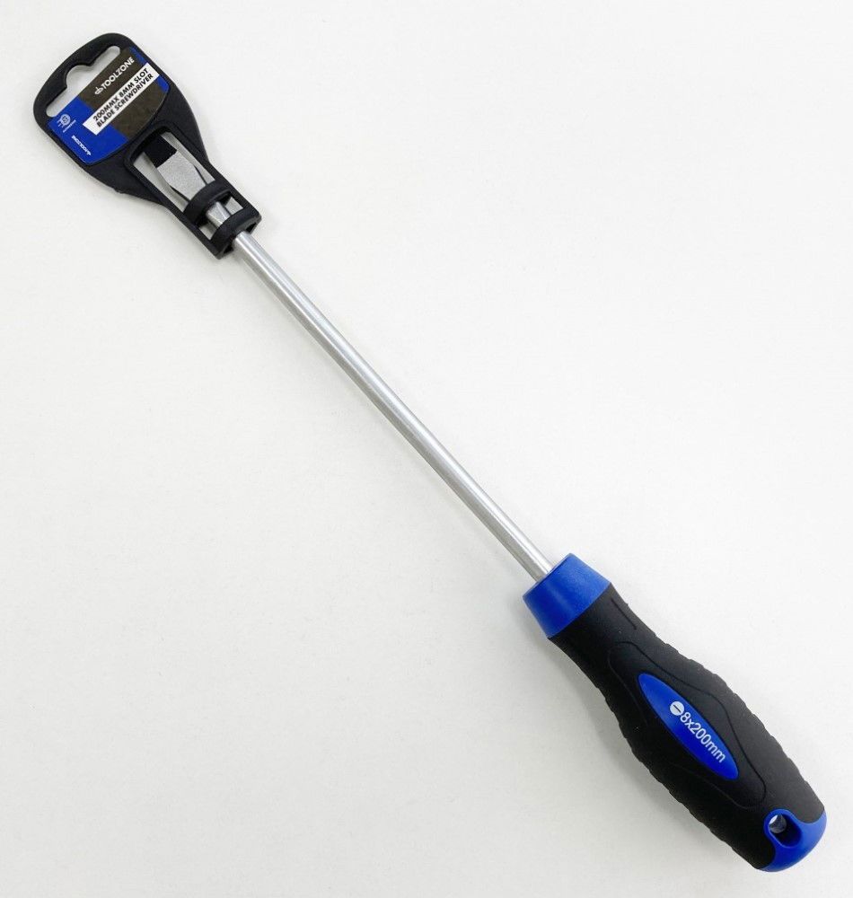SLOT BLADE SCREWDRIVER 200mm x 8mm - TOOLZONE KDPSD249 - Image 3