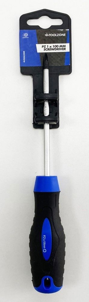 SCREWDRIVER POZI 1 100mm – TOOLZONE KDPSD151