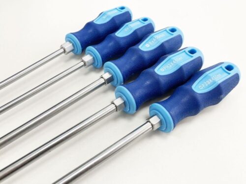 EXTRA-LONG SCREWDRIVER SET 5PC 450mm PZ2 PZ3 PH2 PH3 8mm – TOOLZONE KDPSD074