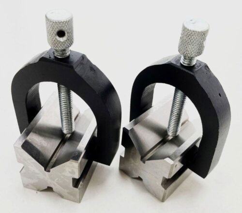 V BLOCK AND CLAMP SET PAIR 50x38x38mm MAX CAPACITY 41mm – TOOLZONE KDPMS163