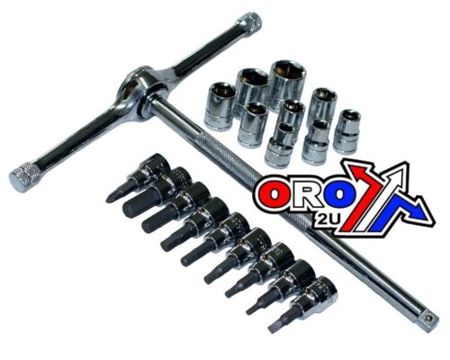 T-HANDLE RATCHET DRIVER 3/8″ 19pcs. SET