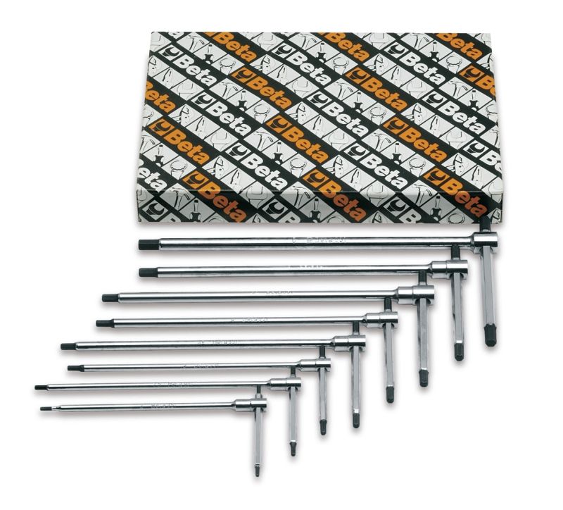 Set of 8 T-Handle Wrenches with Three Hexagon Male Ends 2mm - 6mm - Beta Tools 951/S8 - Image 2