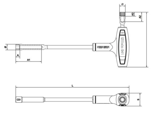 Hexagon/Bi-Hex Socket Wrench with High Torque Handle 10mm – Beta Tools 941 10
