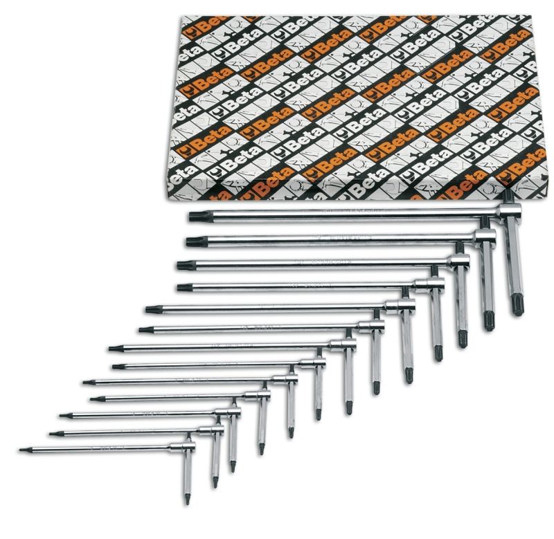 Set of 13 Offset Key Wrenches for Torx Head Screws T6 - T50 - Beta Tools 951TX/S13 - Image 3