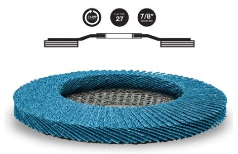 ZIRCONIUM FLAP DISC 115 / 60G, EACH / 868821 - Image 2