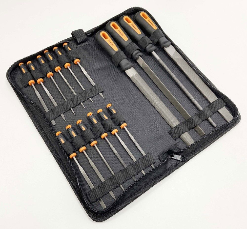 FILE SET 16PC WITH CARRY CASE 200mm AND 100mm BEARING STEEL FILES - TOOLZONE KDPWW216 - Image 5