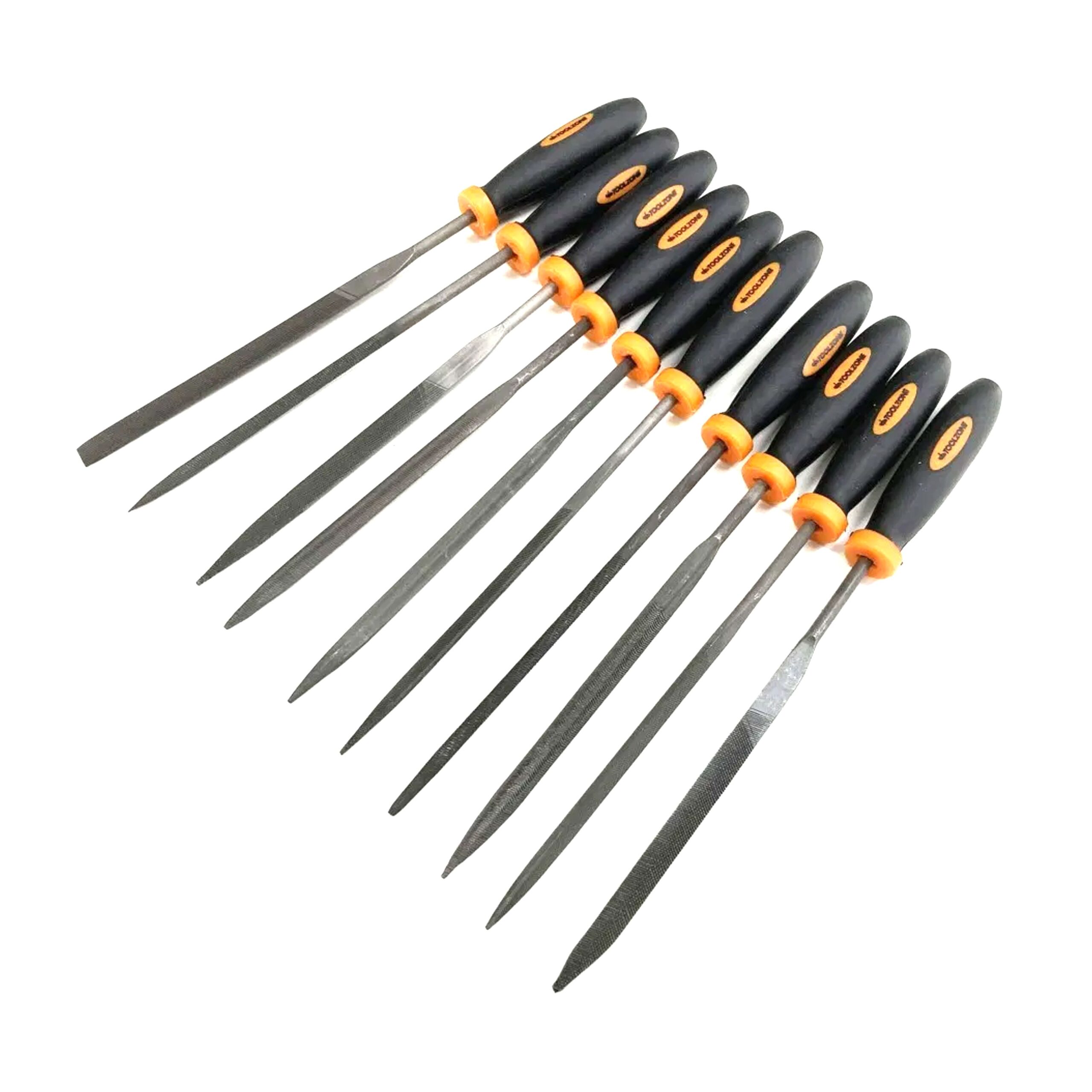 NEEDLE FILE SET 10PC BEARING STEEL VARIOUS SHAPES WITH POUCH - TOOLZONE KDPWW084 - Image 8