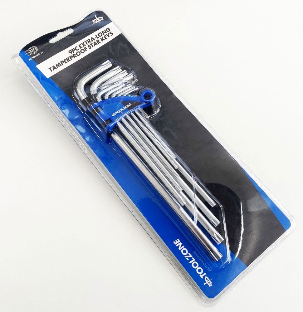 EXTRA-LONG TAMPERPROOF STAR KEY SET 9PC T10-T50 - TOOLZONE KDPSD076 - Image 2