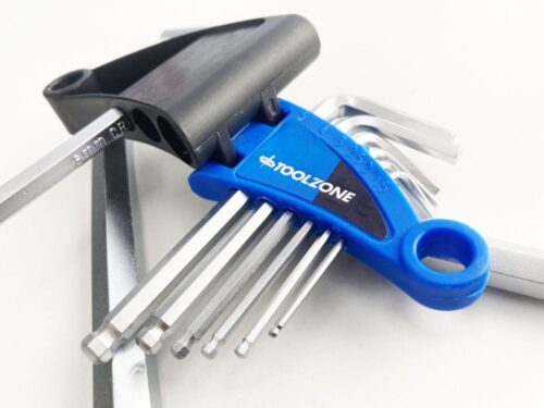 HEX KEY SET SHORT BALL END 9pc 1.5-10mm CHROME VANADIUM – TOOLZONE KDPHX013